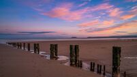 Youghal Beach a sunset