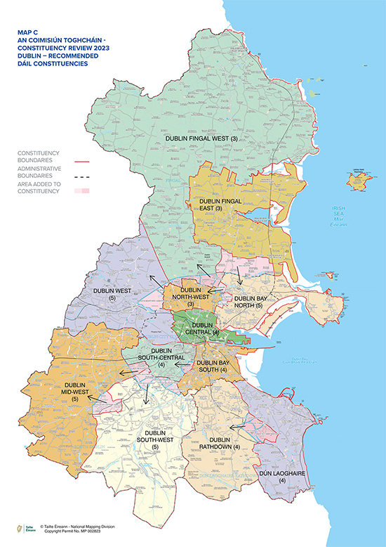 Dublin Constituency Map