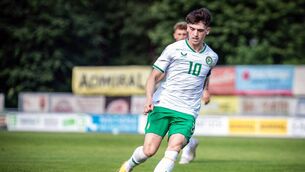<p>WRONG CALL: Andy Moran of the Republic of Ireland during the International friendly match between the Republic of Ireland U21's and Kuwait U22's at Parktherme Arena in Bad Radkersburg, Austria. Pic: Blaz Weindorfer/Sportsfile </p>
