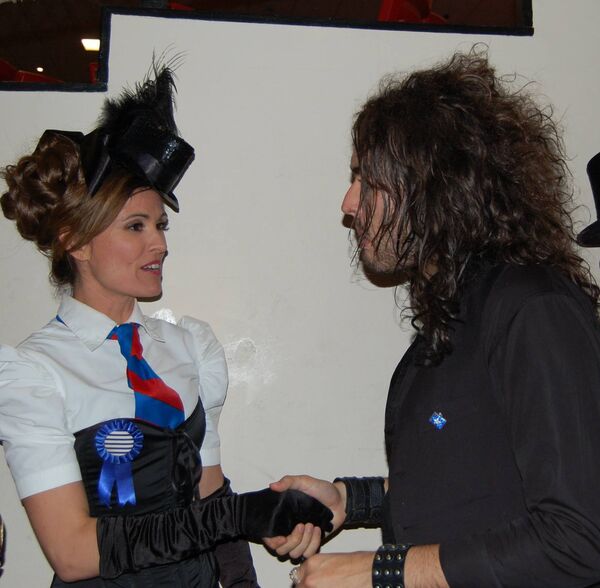 Sara Colohan with Russell Brand in 2007. Picture: Sara Colohan