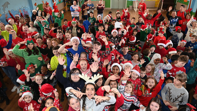 <p>Pupils and staff at Scoil Ursula, Blackrock Cork are busy practicing their Christmas songs in preparation for the RED FM Breakfast Show Cork Christmas 'launch' that took place at 8;10am, Friday 24th of  November 2023. Picture: Larry Cummins</p>