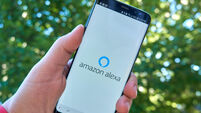 MONTREAL, CANADA - August 28, 2018: Amazon Alexa android app on Samsung s8 screen in a hand. Amazon Alexa is a virtual assistant