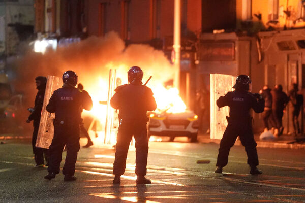 Gardaí in Dublin city centre. Picture: PA 
