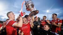 Ronan Buckley and Paudie Clifford celebrate with the cup 5/11/2023