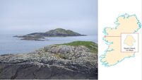 Islands of Ireland: Surging seas, foam, and treacherous reefs surround Govern Island
