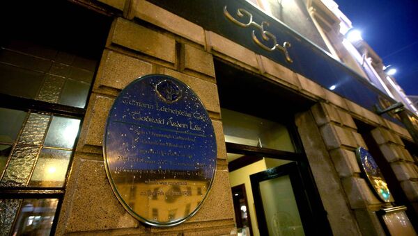 Hayes' Hotel, Thurles, Co. Tipperary 12/1/2014 A plaque outside Hayes' Hotel. Pic: ©INPHO/Ryan Byrne