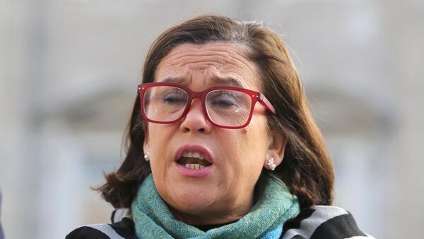 Sinn Fein president Mary Lou McDonald accused Ms McEntee of 'brazen arse-covering'. Picture: Gareth Chaney/Collins