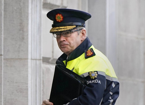 Garda Commissioner Drew Harris arrives to appear before the Justice Committee at Leinster House. Picture: Niall Carson/PA