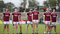 Slaughtneil players during the National Anthem 17/9/2023