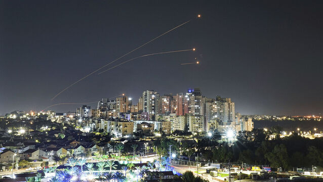 <p>Israeli Iron Dome air defence system fires to intercept a rocket fired from the Gaza Strip, in Ashkelon, Israel on Friday. (Picture: AP Photo/Tsafrir Abayov)</p>