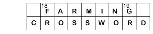 Farming Crossword